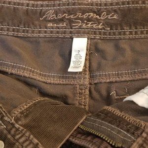 Abercrombie and Fitch Brown Cordouroy Mini Skirt